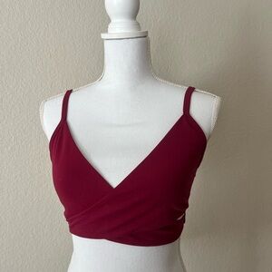 Fabletics Burgundy Sports Bra